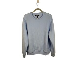 RLX Ralph Lauren Mens Blue Diamond Quilted Crew Neck Sweatshirt Large L